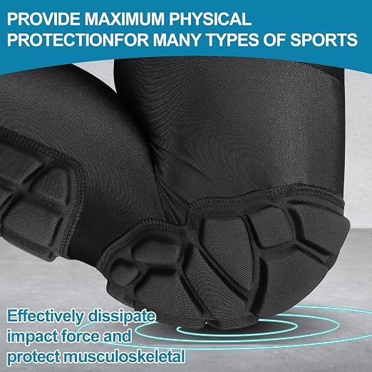 Padded Knee & Shin Guards Calf Pads Protector Compression Leg Sleeve Knee Brace for Football Basketball Volleyball Soccer Baseball for Youth Adult (1 Pair)