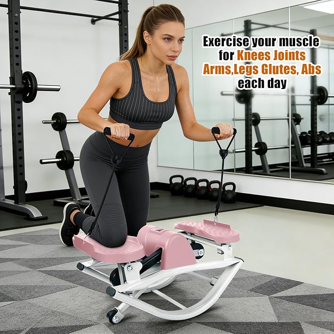 Rock Stepper Machine with Digital Display,Workout at Home,Office | Digital display, side-to-side motion, home workout, arm leg glute exercise,home fitness, full body workout