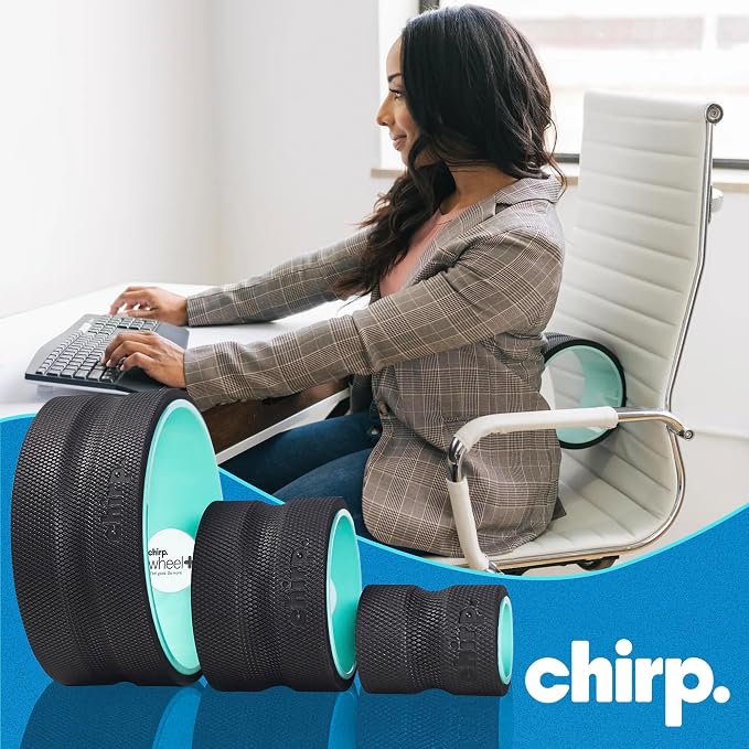 Chirp Wheel+ Foam Roller 3-Pack, Back & Neck Pain Relief, Mint | Back Roller Wheel Set, Foam Roller for Back Pain, Spine Decompression, 4/6/10 in, Neck and Muscle Recovery