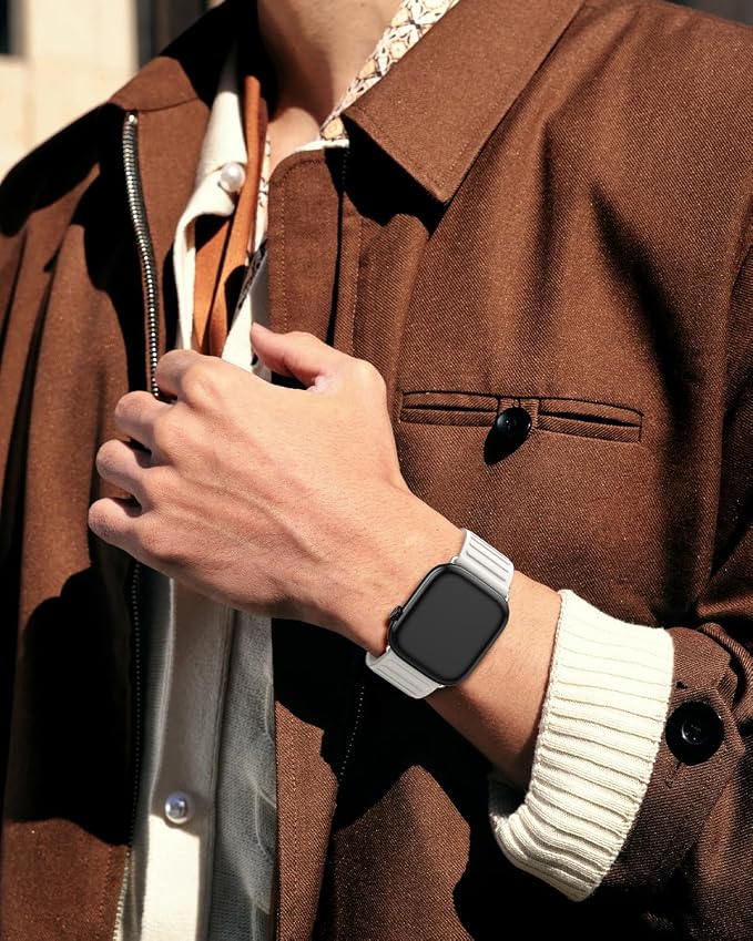Magnetic Link Sport Band Compatible with Apple Watch Bands for Men Women | Patented Solo Loop Band 40mm 38mm 41mm 44mm 45mm 42mm 49mm, Sport Strap for iWatch Series 11 10 9 8 7 6 5 4 3 2 1 Ultra SE