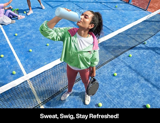 POWCAN 40 oz Insulated Water Bottle with 2-in-1 Straw and Spout Lid, Keep Cold 24H, Leak-Proof, BPA-Free, Double Wall Stainless Steel Water Bottle for Sports, Gym, Travel, Gift, and School (King)