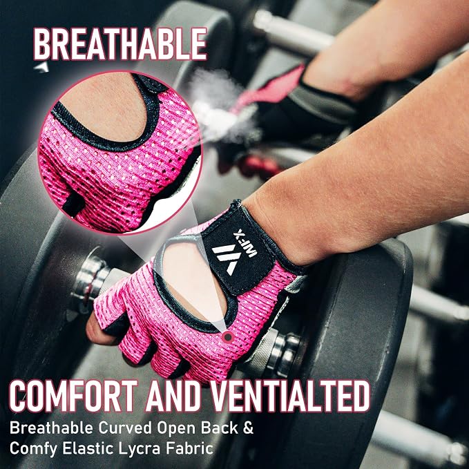 WESTWOOD FOX Weight Lifting Gloves for Men Women Gym Gloves with Wrist Wrap Support for Workout Training Exercise Fitness Hanging, Pull ups for Dumbbell, Cycling