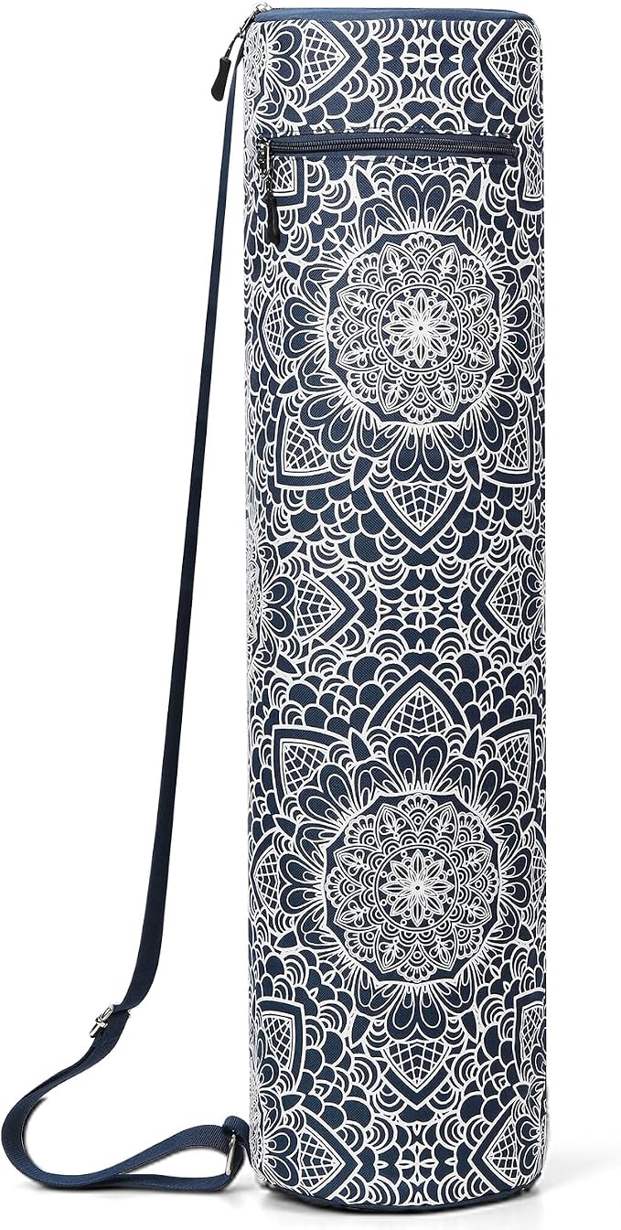 Gonex Yoga Mat Bag, Full-Zip Mat Carrier | 600D Oxford Fabric, Wet Pocket, Front Zip Pocket, Adjustable Strap, Fits Mats up to 26"