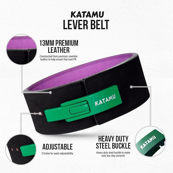 Katamu USPA & IPL Approved Premium Lever Belt | — 10mm and 13mm Leather
