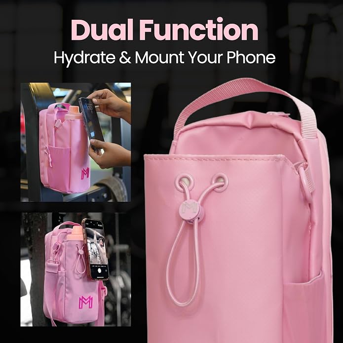 Small Magnetic Gym Bag Bundle, Water Bottle Holder, Sling Bag for Men Women