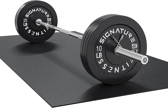 Fitvids 2-Inch Olympic Rubber Weight Plates Sets, Bumper Plates Set Barbell with Mat for Strength Training, 80-370 Lbs Multiple Options