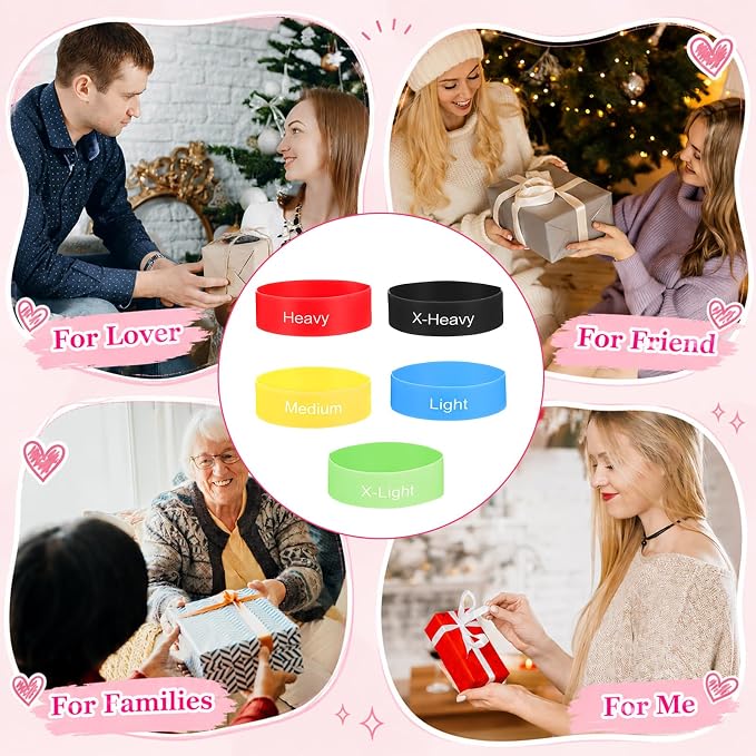 JJUNW 5Pcs Toe Resistance Bands, Toe Stretcher Strengthener Band for Bunion | Toes Separator Set for Bunion Relief, Foot Strengthening Exercise, Yoga Toes Mobility Small Loop Band