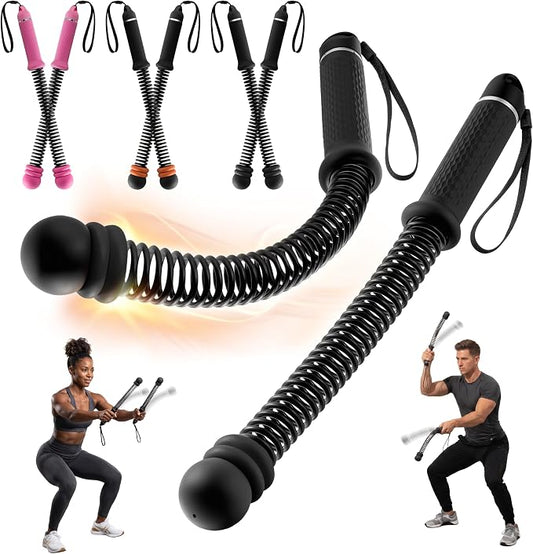Chillchard Battle Ropes for Home Gym, Weighted Ropeless Battle Ropes | Cordless Battle Ropes with Adjustable Resistance Springs, Portable Home Workout Equipment for HIIT Cardio & Strength Training
