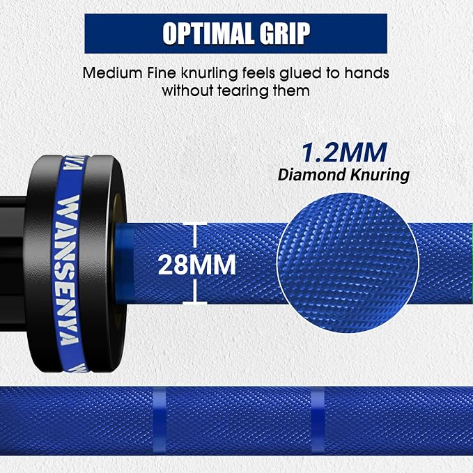 7FT Olympic Barbell 45lb,28MM 2 Inch Olympic Bar for No. 45 Steel,Olympic Weight Bars for Lifting,CrossFit,Bench Press,Deadlift,Squats,Strength Training bars