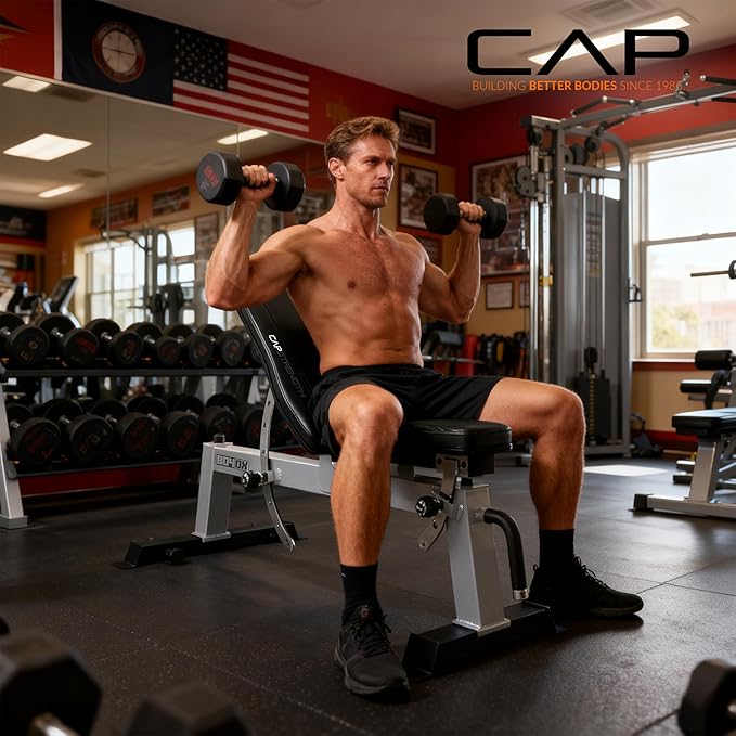 CAP Barbell Deluxe Utility Weight Bench | Multiple Colors