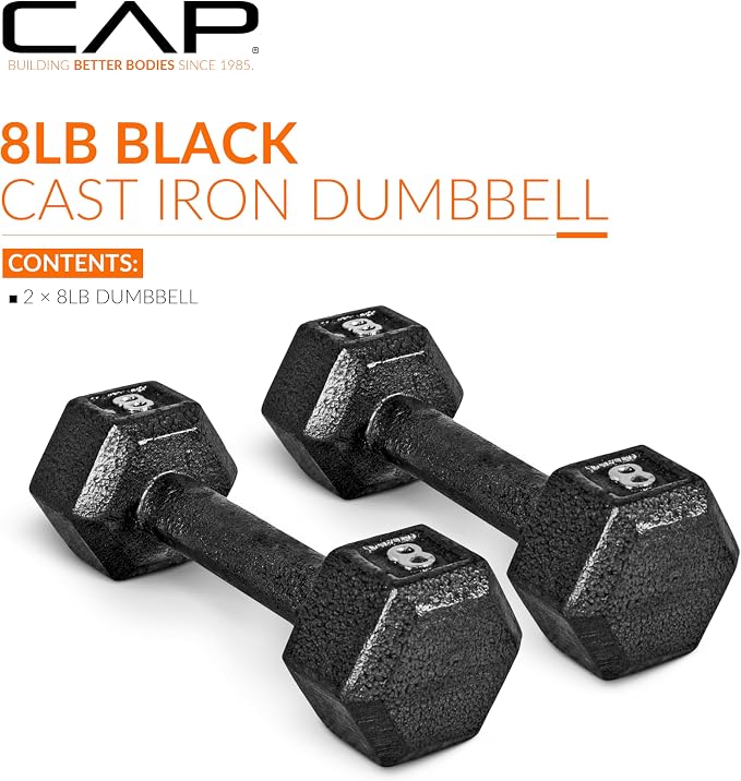 CAP Barbell Cast Iron Hex Dumbbell | Multiple Options