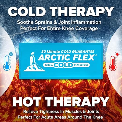 Vive Knee Ice Pack Wrap (2 Pack) - Cold/Hot Gel Compression Brace | Strap for Arthritis Pain, Tendonitis, ACL, Athletic Injury, Osteoarthritis, Women, Men, Running, Meniscus, Patella, & Surgery