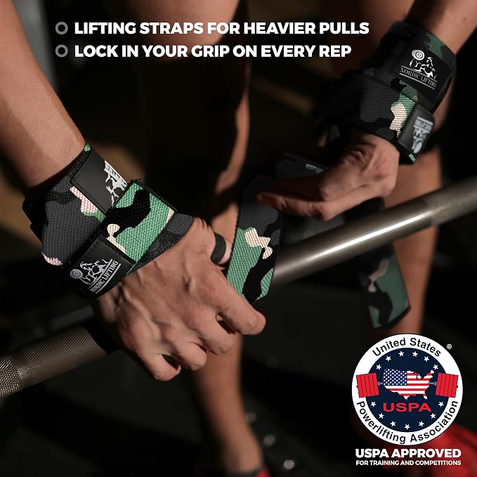 Wrist Wraps + Lifting Straps Bundle (2 Pairs) for Weightlifting, Cross Training, Workout, Gym, Powerlifting, Bodybuilding - Support for Men/Women, Avoid Injury During Weight Lifting