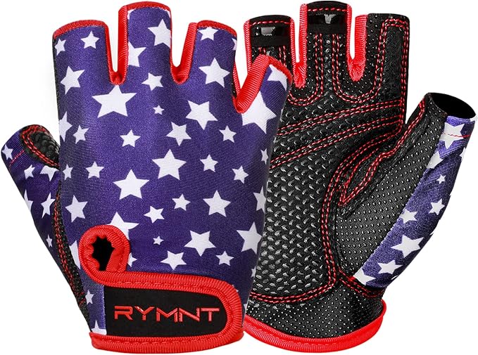 Workout Gloves for Women Men, Weight Lifting Gloves Padded, Full Palm Grip | Gym Grip Gloves for Weightlifting, Rowing, Exercise, Cycling, Dumbbells, Kettlebells, Home Work Out Equipment, Half-finger