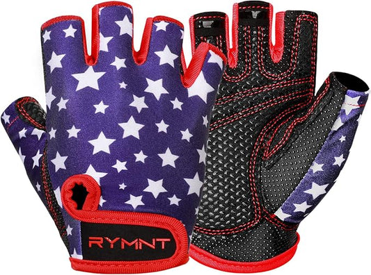 Workout Gloves for Women Men, Weight Lifting Gloves Padded, Full Palm Grip | Gym Grip Gloves for Weightlifting, Rowing, Exercise, Cycling, Dumbbells, Kettlebells, Home Work Out Equipment, Half-finger