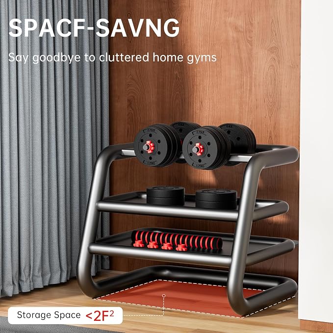 Adjustable-Dumbbells-Sets,Free Weights-Dumbbells Set of 2 Convertible To Barbell A Pair of Lightweight for Home Gym,Women and Men Equipment