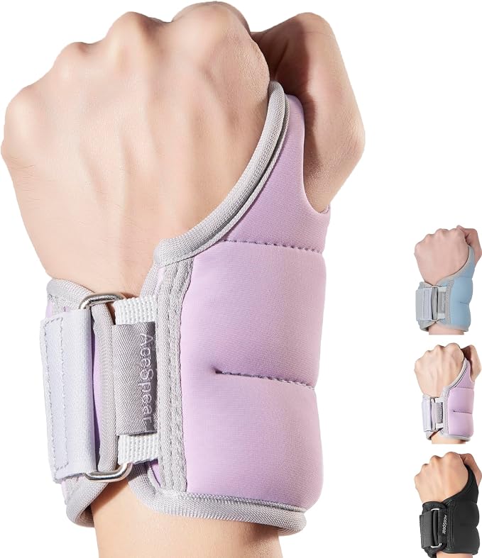 Wrist Weights with Thumb Loops Lock for Men Women 1lb*2 2lbs*2 3lbs*2 Ankle Weights Weighted Gloves for Running Strength Training Walking Exercises