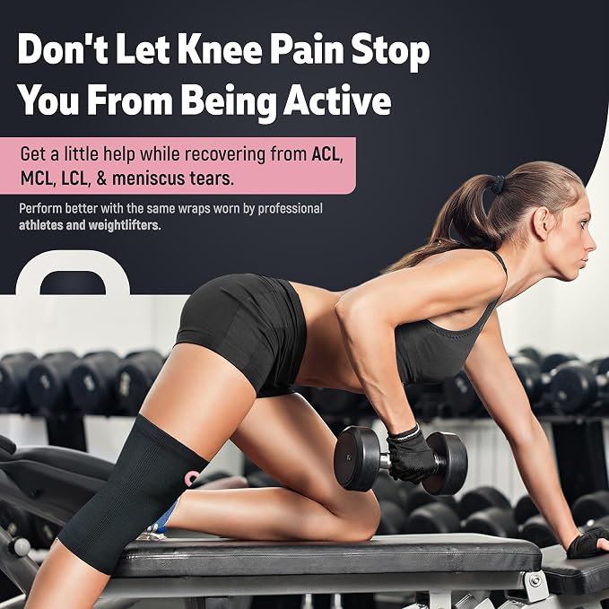 Knee Brace for Women & Men (Pair) – Knee Sleeves for Running, Workout, Weightlifting & Sports – Compression Knee Support for Knee Pain Relief, Meniscus Tear & Arthritis