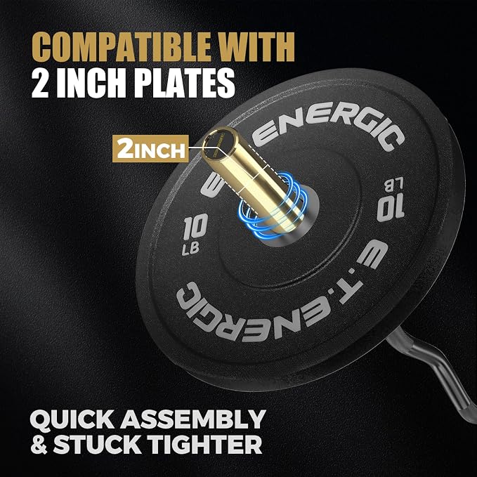 47” Solid Steel Olympic Curl Bars, 500LB | EZ and Super EZ curl bars with knurled grips, rotating sleeves, solid steel build, and 2-inch Olympic plate compatibility