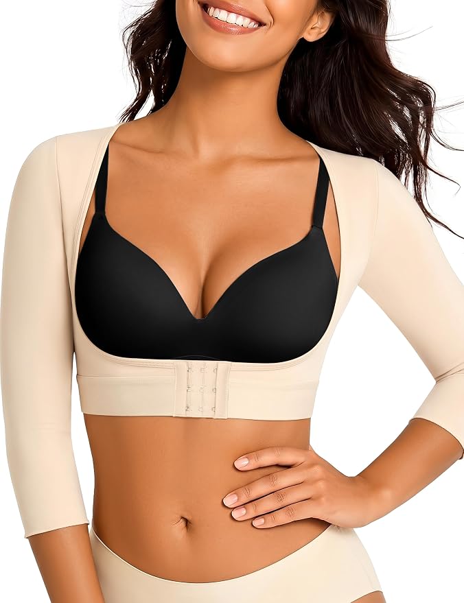 Arm Compression Sleeves for Women Post Surgery Front Closure Bra Slimming Arm Lipo Shapewear Top