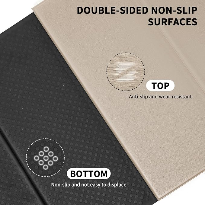 Foldable Yoga Mat Extra Large 74"×31.5" | Double-Sided Non-Slip,Extra Wide Foldable Design,8mm Extra Thick,Exercise Mat for Home, Studio and Travel Use