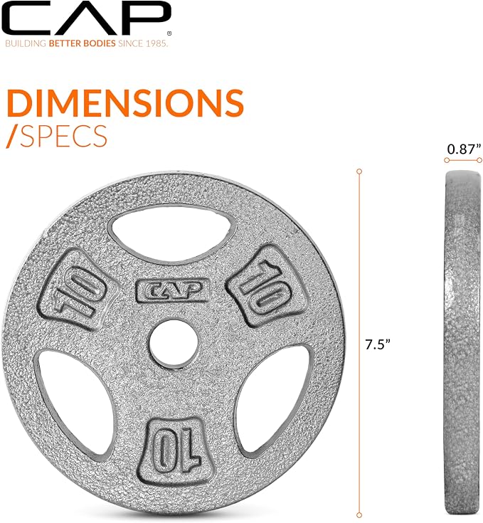 CAP Barbell Standard 1-Inch Grip Weight Plates