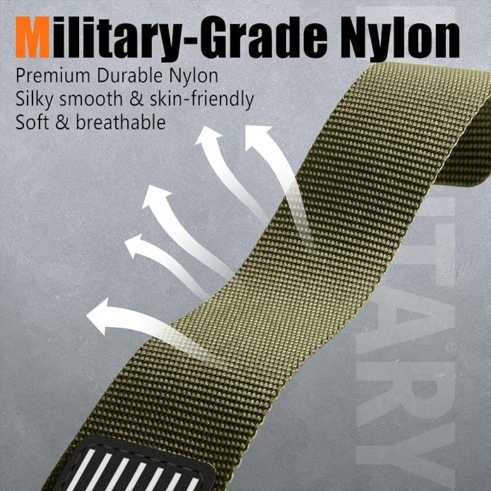 Rugged Nylon- Compatible with Apple Watch Ultra 3/ Ultra 2 Band 49mm Men,Tactical Soft Woven Stars- Stripes Flag Sport Strap for iWatch Bands 46mm 45mm 44mm 42mm Series 11 10 9 8 7 6 5 4 3 2 1 Se