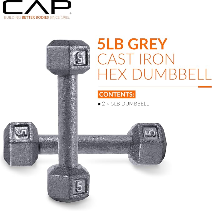 CAP Barbell Cast Iron Hex Dumbbell | Multiple Options