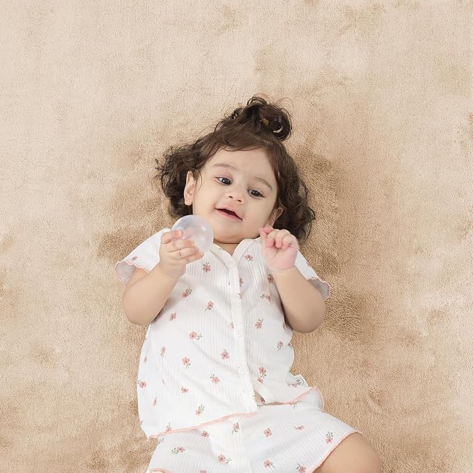 1.3" Thick Baby Play Mat for Floor, 79x79 Foam Play Mats, Beige | Memory Mat for Baby to Play on Floor Waterproof Easy Care with Non-Slip Tummy Time Play Mat for Nursery Playroom Classroom