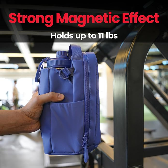 Small Magnetic Gym Bag Bundle, Water Bottle Holder, Sling Bag for Men Women