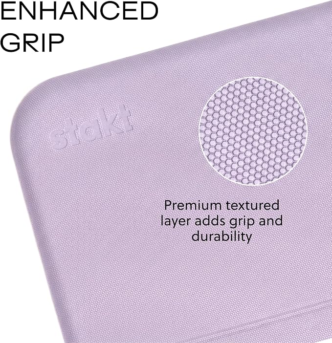 Stakt Foldable Yoga Mat Pro - Non Slip 2 in 1 Fitness Exercise Mat | Premium textured grip, 12 mm thick, folding design, EVA foam blend, supports Pilates, barre, and strength training