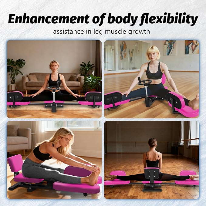 EVERYAMTE Leg Stretcher, Heavy Duty Steel Split Machine for Flexibility Training, 300LBS Leg Stretch Machine, Durable and Easy to Install Home Stretching Equipment, Improve Flexibilit