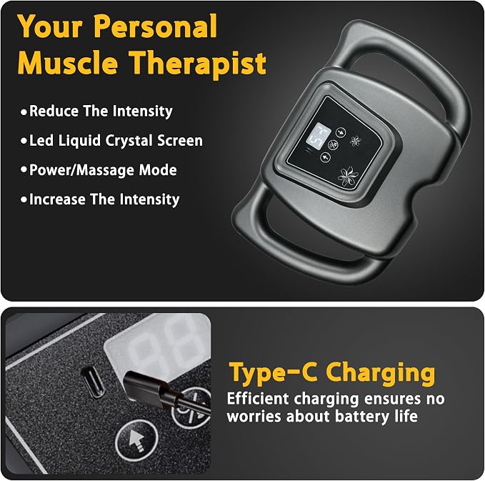 24 Head Massage Gun Set, Massager Gun Deep Tissue, Back Massager | 9 Modes 99 Intensities, 3000 RPM High, Deep Tissue Percussion Massager, Massage Gun Legs, Shoulders, Back, Body, Home Gym