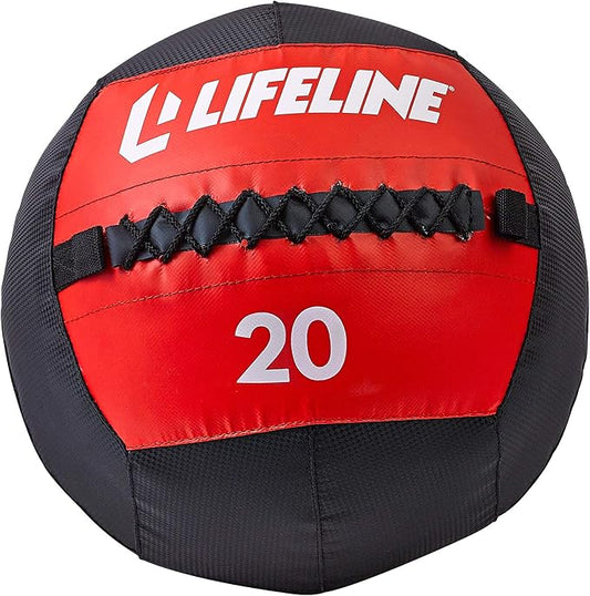 Lifeline Wall Ball Weighted Medicine Ball Core Strength with Sewn Exterior - Coordination, Stability, Cardio, Plyometrics, Crossfit
