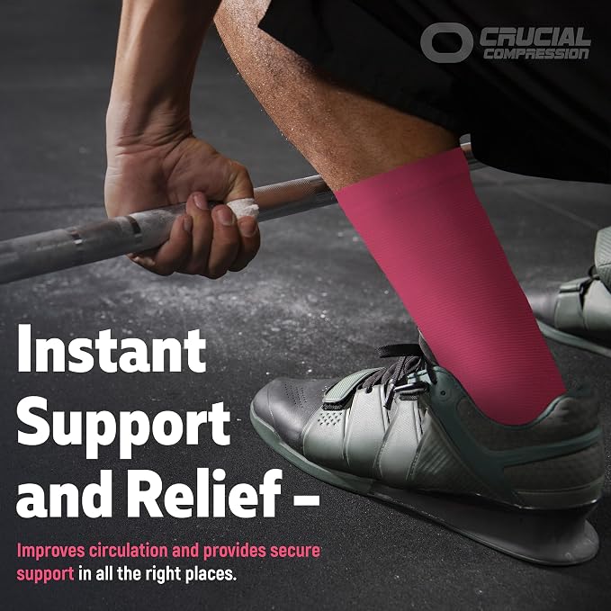 Ankle Compression Sleeve for Women & Men (Pair) – Ankle Brace for Sprain, Swelling, Achilles Tendon – Ankle Support Open Toe Plantar Fasciitis Socks for Foot Arch Support & Pain Relief