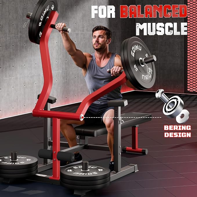 Chest Press Machine, GOIMU Z1-PRO Weight Bench Press Machine with Independent Arms, Adjustable Flat Incline Bench Press for Chest, AB Workout Home Gym Equipment