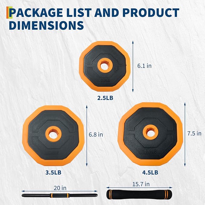 Garvee Adjustable Dumbbell Set,Weight Set for Home Gym | 4-in-1 Adjustable Weight Set Used As Dumbbells,Barbells,Kettlebells and Push-up