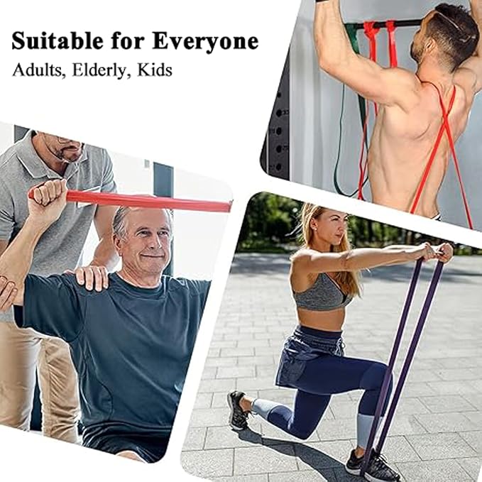 PROIRON Resistance Bands Pull Up Bands Comfortable Exercise Bands Anti-Slip Workout Bands for Pull up Dip Squat Gym Workout Physical Therapy Stretch Bands for Men & Women,Length 81.89in