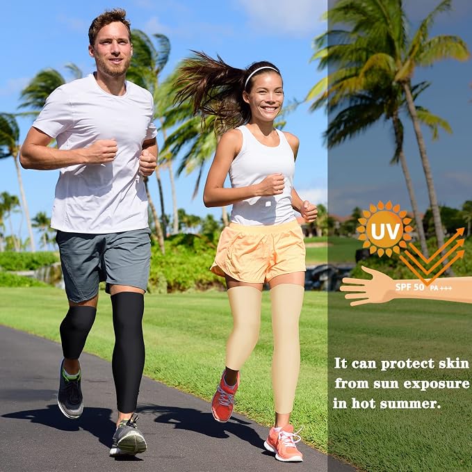 Skylety Compression Leg Sleeve Full Length Leg Sleeves Sports Cycling for Men Women, Running, Basketball