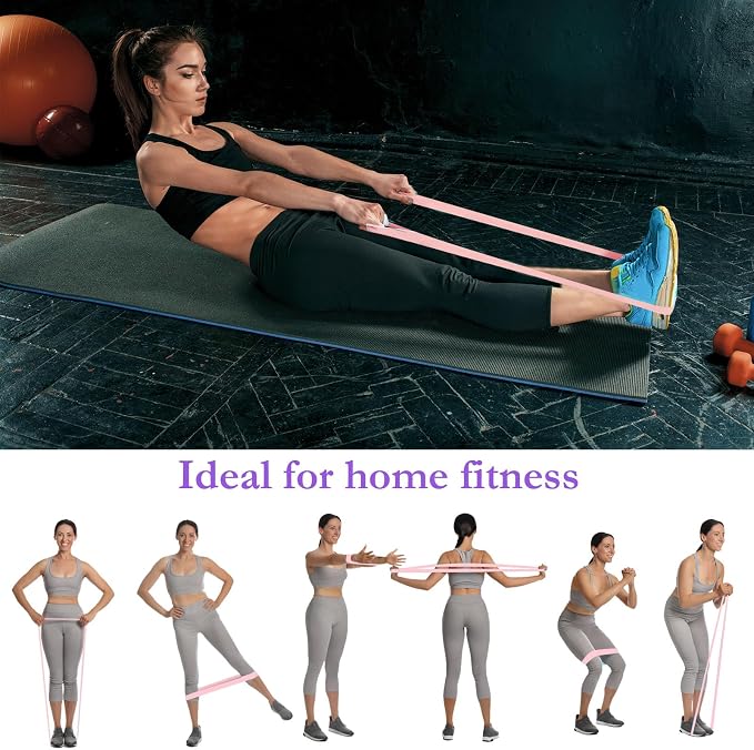 Foilswirl 8 Pcs Resistance Bands for Working Out | Pull Up Assistance Bands, Fitness, Full-body Training, Physical Therapy and Stretch Workout for Men, Women, Home, Outdoor