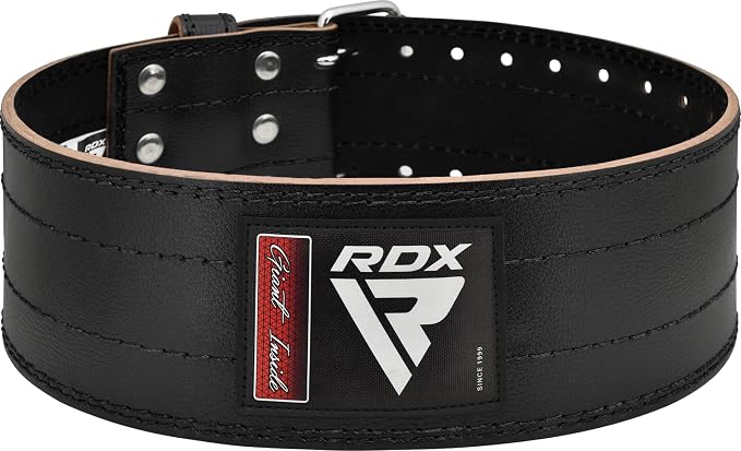 RDX Weight Lifting Belt for Men Women, IPL USPA Approved, 6mm Thick 100% Leather, 4” Powerlifting Back Support, Squat Deadlift Bodybuilding Exercise Fitness Gym Workout Strength Training up to 700 LBS