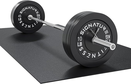 Fitvids 2-Inch Olympic Rubber Weight Plates Sets, Bumper Plates Set Barbell with Mat for Strength Training, 80-370 Lbs Multiple Options