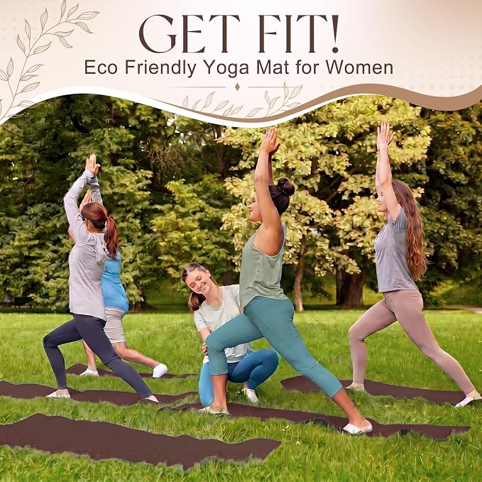 Funtery 3 mm Thin Yoga Mats Bulk, 68 x 24 Inches Lightweight PVC Exercise Mats Non Slip Workout Fitness Pads for Yoga Pilates Stretching Classes Gym Home Studio