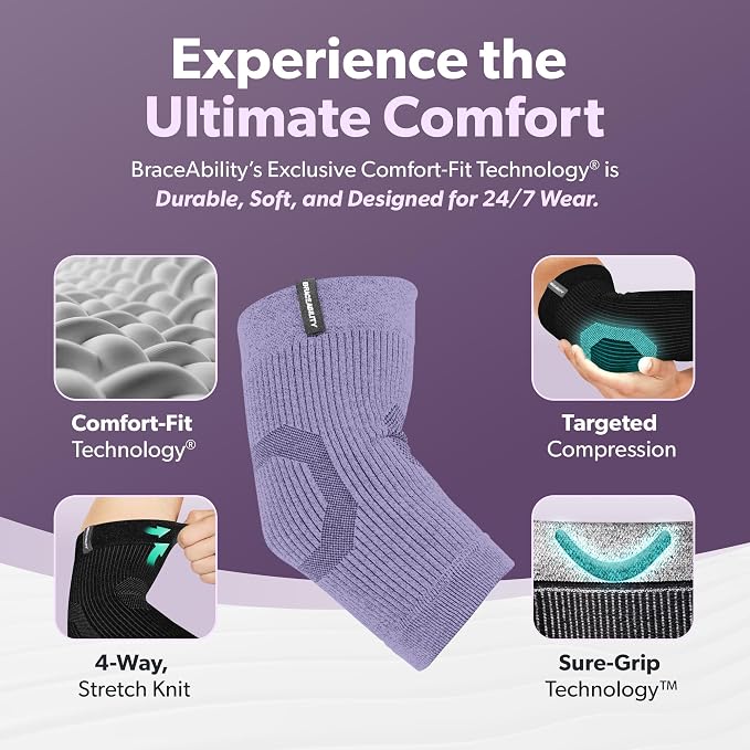 BraceAbility Elbow Compression Sleeve for Bursitis - Olecranon Elbow Brace for Tendonitis, Tennis Elbow, Golfers Elbow, Arthritis, Joint Pain Relief, Arm Support Sleeve for Men and Women (XL - Teal)