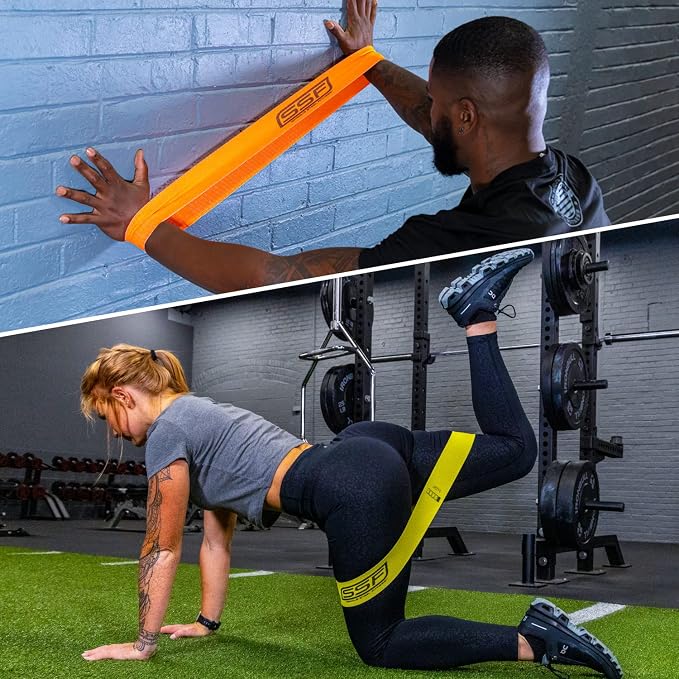 Fabric Mini Loop Non-Slip Resistance Band Set | Warm-Up, Physical Therapy, Glute Training, Speed and Agility Exercise Bands
