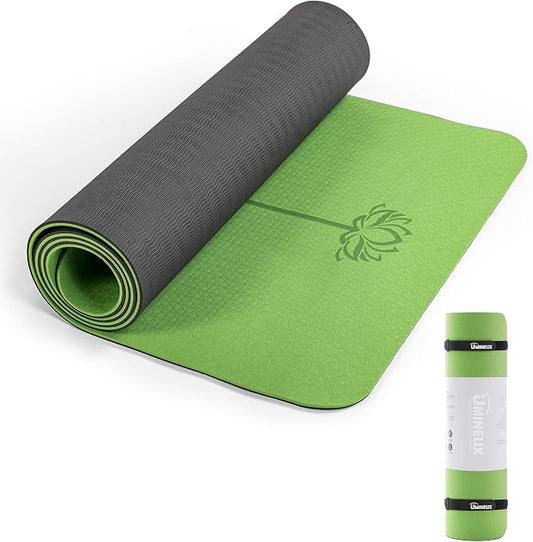 UMINEUX Yoga Mat Extra Thick 1/3'' & 2/5" Non Slip Yoga Mats for Women Eco Friendly TPE Fitness Exercise Mat with Carrying Sling & Storage Bag