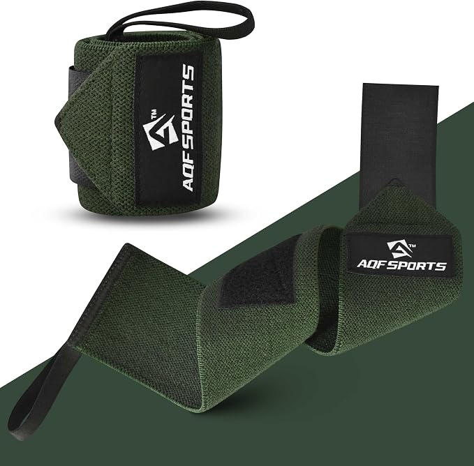 AQF Wrist Wraps for Weightlifting & Powerlifting, 18" USPA Approved (Pair)