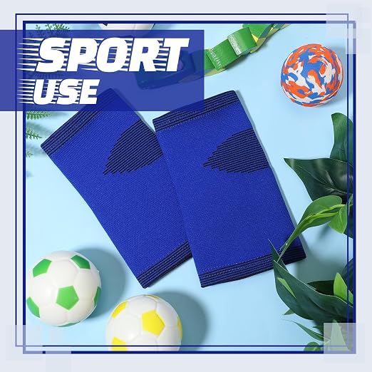 Tarpop 3 Pair Ankle Compression Sleeves for Kids Ankle Brace Compression Sleeves Foot Arch Sock for Girls Sports Running Dance Fitness Gymnastics(Blue,Small)