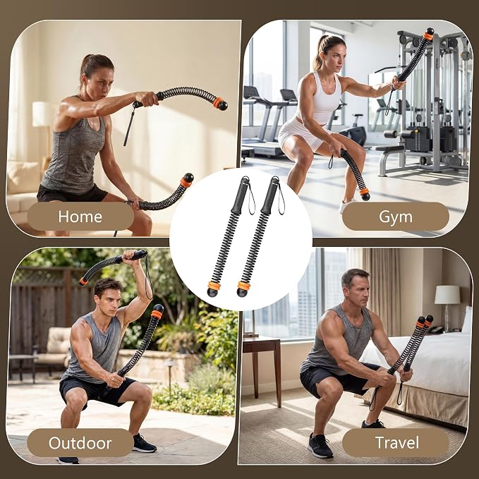 Portable Weighted Cordless Battle Ropes for Men & Women, Black | Adjustable Weights, Home Gym, Low-Noise Exercise Rope, Low-Impact Workout, Strength & HIIT