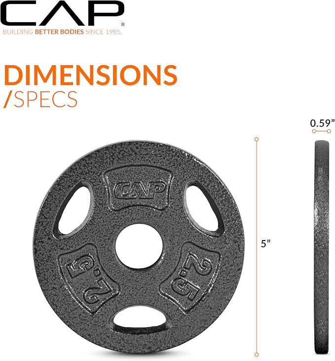 CAP Barbell Standard 1-Inch Grip Weight Plates